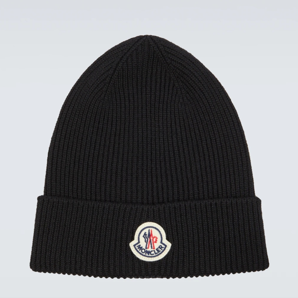 Moncler Black Wool Beanie
